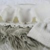 Snowy white mesh baby blanket set - Image 3