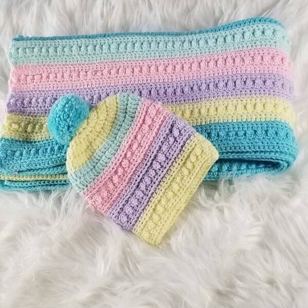 Textured multicolored strips baby blanket - Image 7